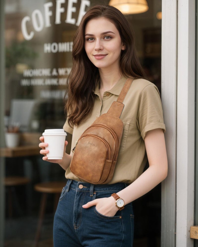 Telena Crossbody Bags for Women Leather Cross Body Sling Bag for Woman Travel - Image 2